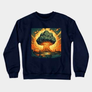 Colourful illustration of nuclear explosion Crewneck Sweatshirt